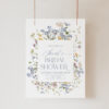 Wildflower Bridal Shower Welcome Sign Template