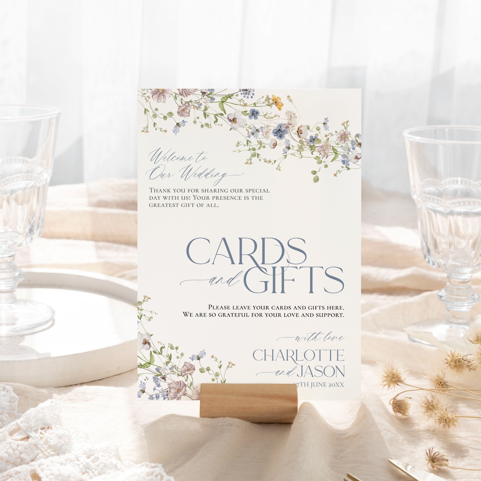 Cards and Gifts Sign Wedding Printable