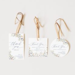 Wildflower Wedding Favor Tag Template Printable