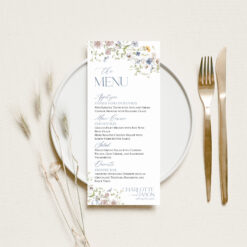 Wildflower Wedding Menu Template