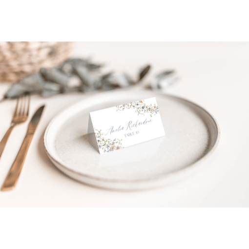 Wildflower Wedding Table Place Card Template