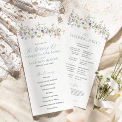 Wildflower Wedding Program Template