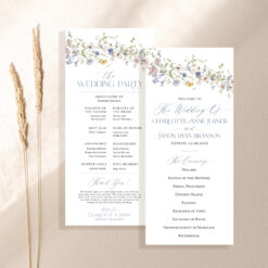 Wildflower Wedding Program Template