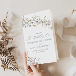 Wildflower Wedding Program Template