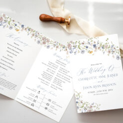 Wildflower Wedding Program Template