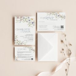 Wildflower Wedding Invitation Template