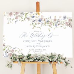 Wildflower Wedding Welcome Sign Template