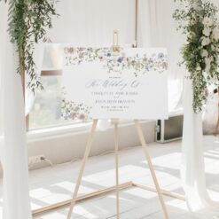 Wildflower Wedding Welcome Sign Template