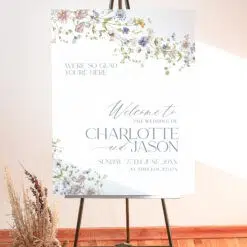 Wildflower Wedding Welcome Sign Template