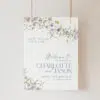 Wildflower Wedding Welcome Sign Template