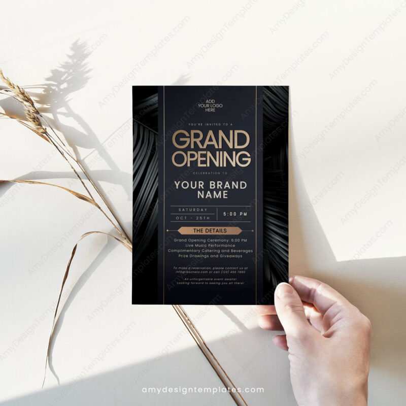 Printable Formal Grand Opening Invite Card | Modern Minimalist Invitation Template Printable Formal Grand Opening Invite Card | Modern Minimalist Invitation Template