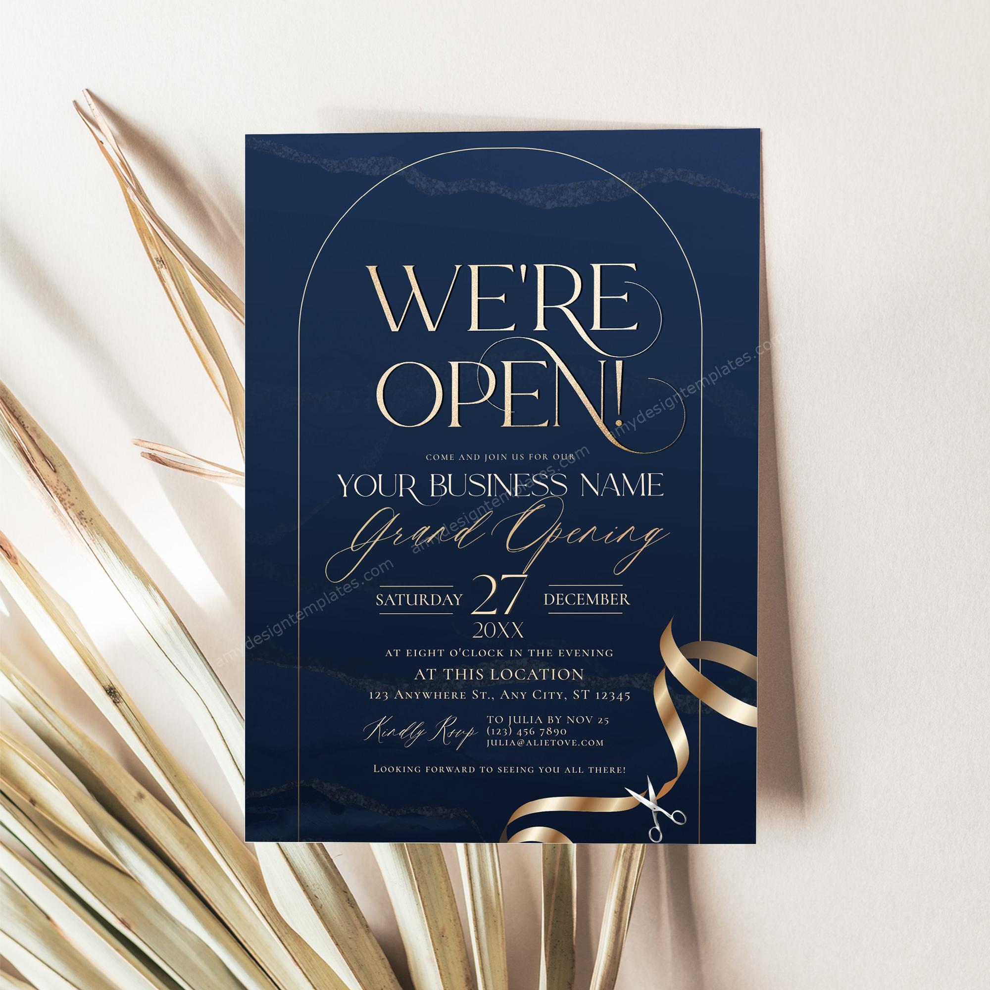 Grand Opening Invitation | Shop Grand Opening Invitation Template