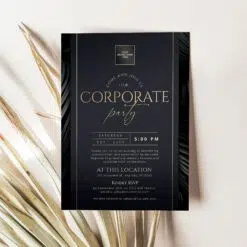 Customize your elegant Dinner Party Invitation | Corporate Party Invite for corporate events. Try the free demo now and impress your guests!