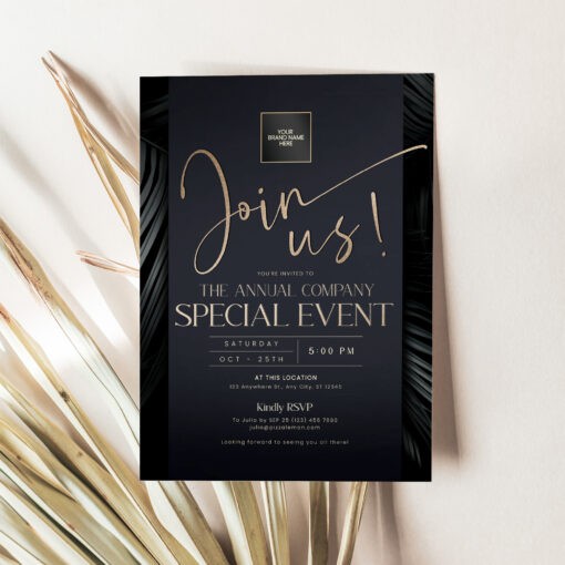 Party Invitation Template, Event Invitation, Dinner Party Invitation