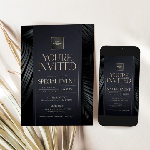 Party Invitation Template Event Invitation You Are Invited Card