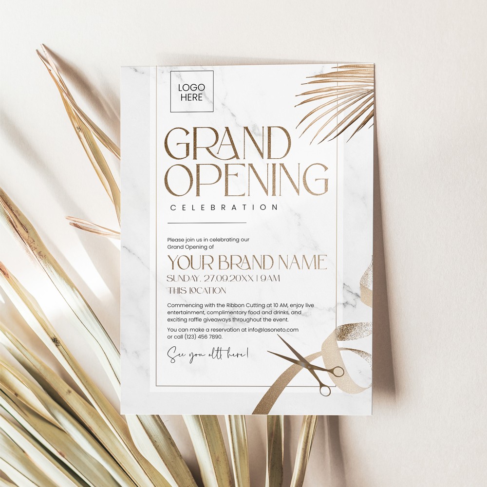 Grand Opening Invitation Card Restaurant Grand Opening Invitation