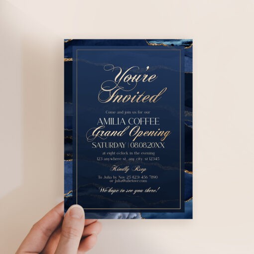 Business Invitation Template, Shop Grand Opening Invitation