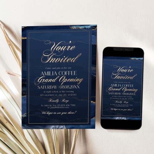 Business Invitation Template, Shop Grand Opening Invitation