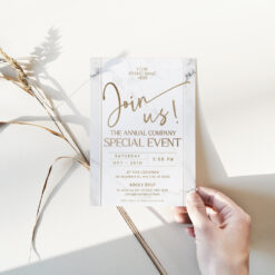 Editable Business Invitation Template for Dinner Parties & Corporate Events