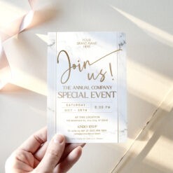 Editable Business Invitation Template for Dinner Parties & Corporate Events