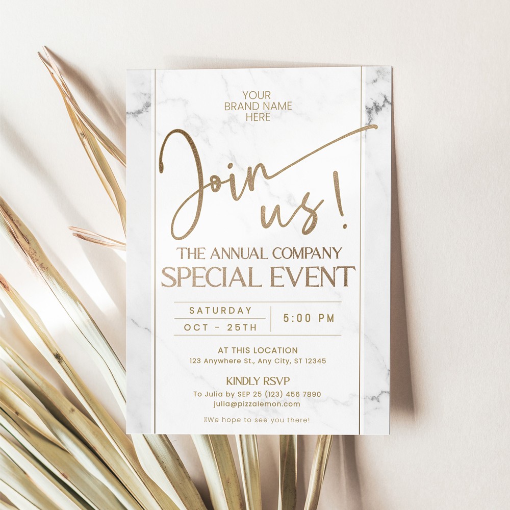 Editable Business Invitation Template for Dinner Parties & Corporate Events