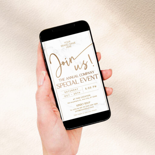 Editable Business Invitation Template for Dinner Parties & Corporate Events