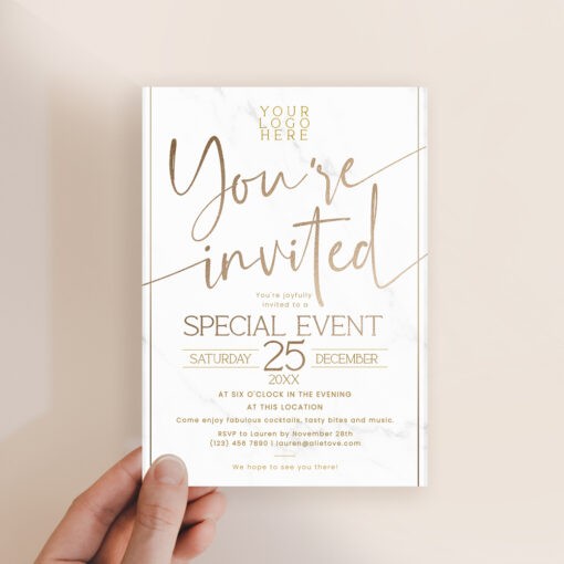 Anniversary Invitation Template, Conference Invitation Template, You're Invited Card