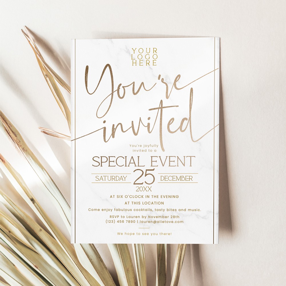 Anniversary Invitation Template, Conference Invitation Template, You're Invited Card