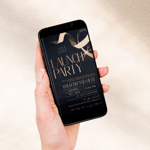 Launch Party Invitation Template, Grand Opening Flyer