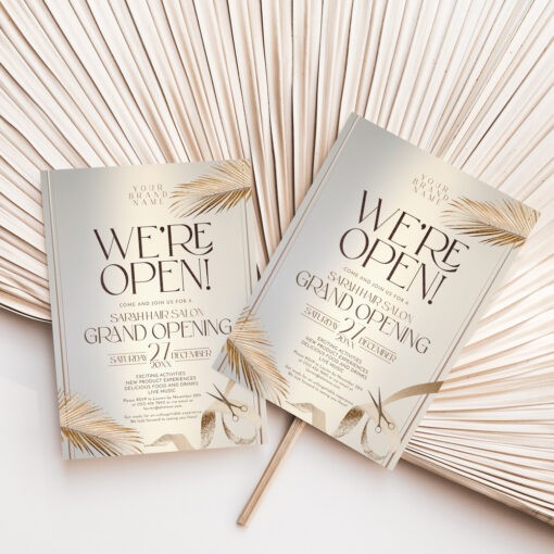 Grand Opening Invitation Card, Launch Invitation Template