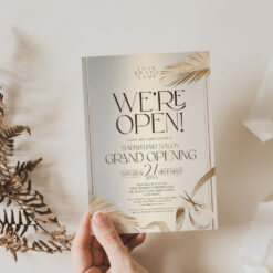 Grand Opening Invitation Card, Launch Invitation Template