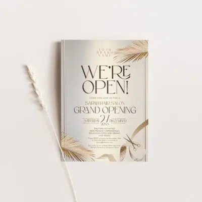 Grand Opening Invitation Card, Launch Invitation Template