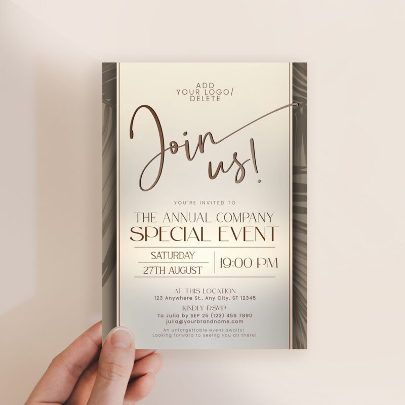 Anniversary Invitation Template, Conference Invitation Template, Party Invitation Printable Anniversary Invitation Template, Business Invitation Template Editable