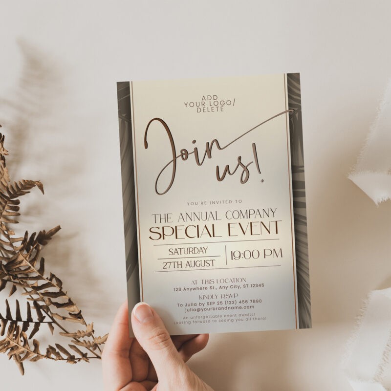 Anniversary Invitation Template, Conference Invitation Template, Party Invitation Printable Anniversary Invitation Template, Business Invitation Template Editable