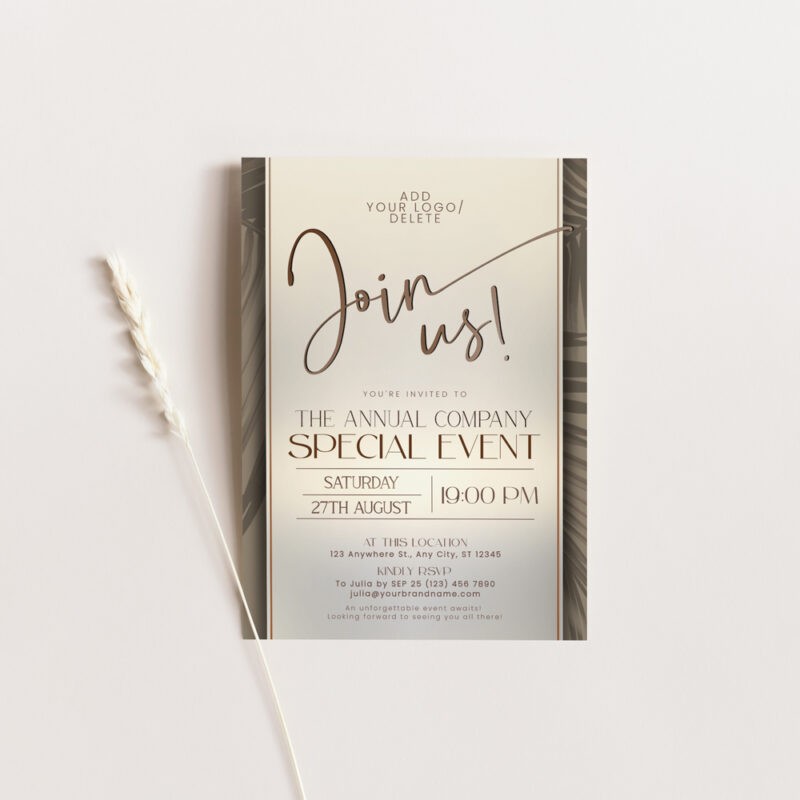 Anniversary Invitation Template, Conference Invitation Template, Party Invitation Printable Anniversary Invitation Template, Business Invitation Template Editable