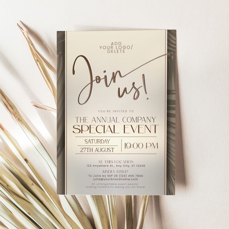 Anniversary Invitation Template, Conference Invitation Template, Party Invitation Printable Anniversary Invitation Template, Business Invitation Template Editable