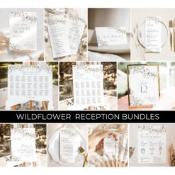 Wildflower Wedding Reception Bundle Template