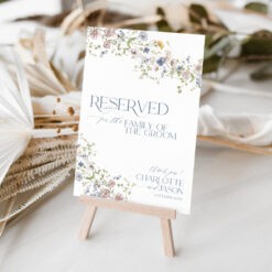 Wildflower Wedding Reserved Sign Template