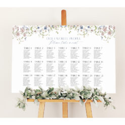 Wildflower Wedding Seating Chart Sign Template