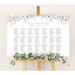 Wildflower Wedding Seating Chart Sign Template