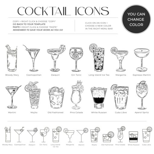 Cocktail Icons