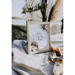 Navy Rust Wedding Table Number Printable, Table Number Cards Template