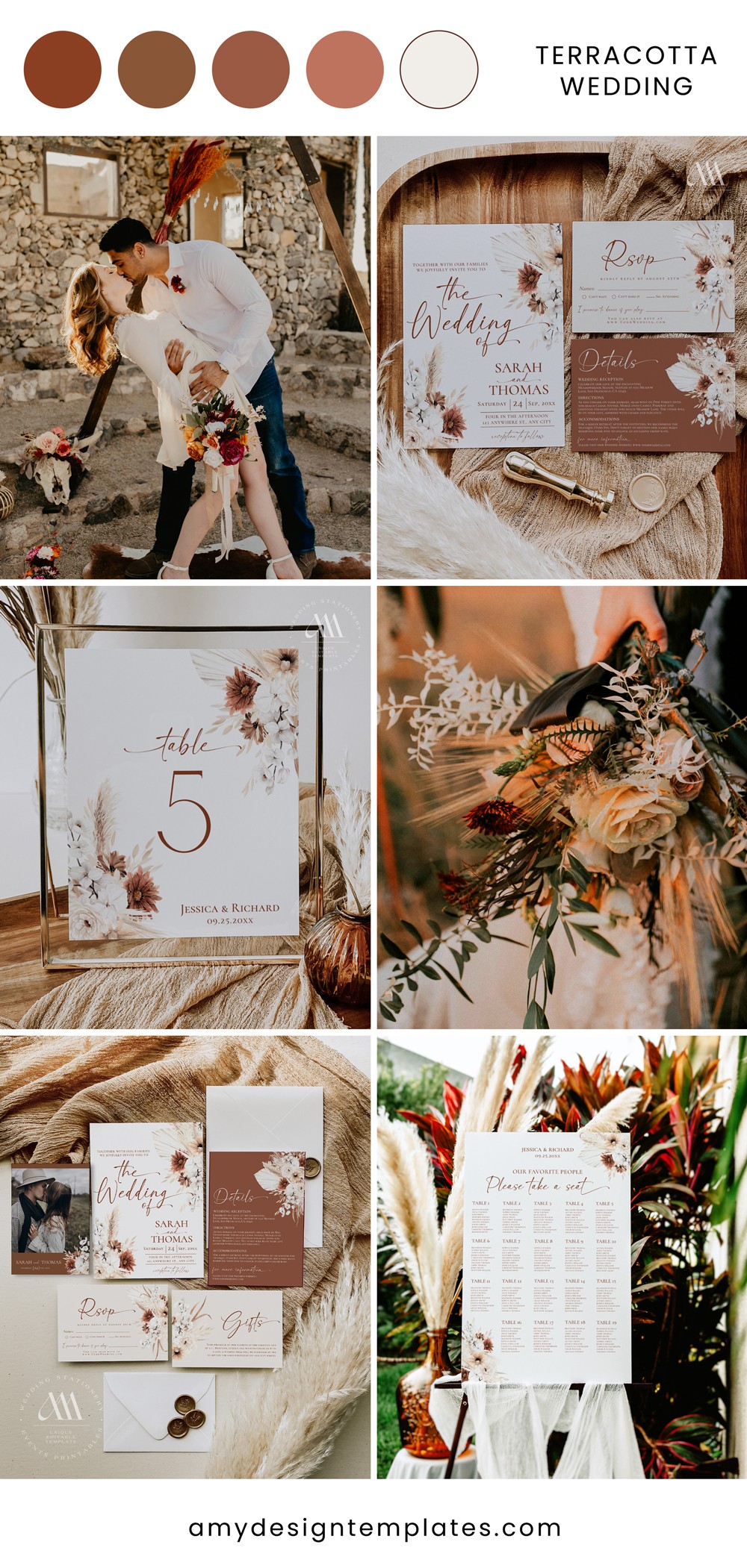 Boho Wedding Invitations Template Amy Design Templates