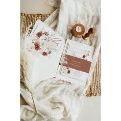 Boho Terracotta Wedding DIY Envelope Liner Template & Belly Band