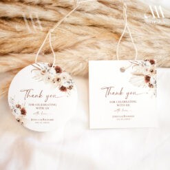 Boho Wedding Favor Tag Template