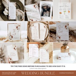 Boho Wedding Invitations Templates Amy Design Templates