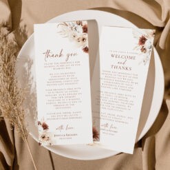 Template Thank You Note, Boho Wedding Thank You Note Template