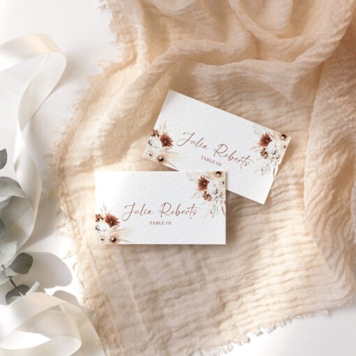 Terracotta Wedding Wedding Place Card Template