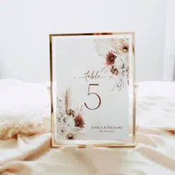 Boho Wedding Wedding Table Number Template, Table Number Cards, Terracotta Table Number Template, Boho Rust Wedding Table Signs Printable Instant Download D021