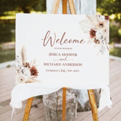 Boho Wedding Sign Templates, Terracotta Wedding Signage Template